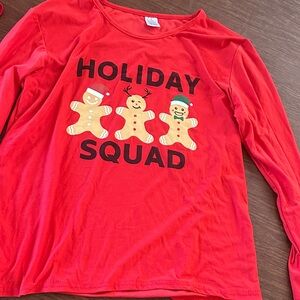 Red Holiday Squad Shirt